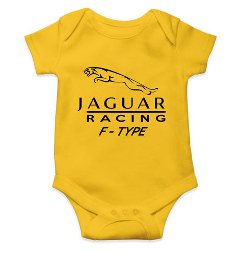 Jaguar Kids Romper For Baby Boy/Girl-0-5 Months(18 Inches)-Yellow-Ektarfa.online