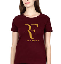 Load image into Gallery viewer, Roger Federer T-Shirt for Women-XS(32 Inches)-Maroon-Ektarfa.online
