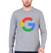 Load image into Gallery viewer, Google Full Sleeves T-Shirt for Men-Grey Melange-Ektarfa.online

