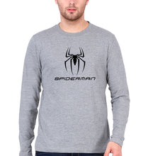 Load image into Gallery viewer, Spiderman Full Sleeves T-Shirt for Men-Grey Melange-Ektarfa.online
