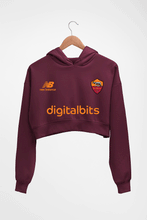 Load image into Gallery viewer, A.S. Roma 2021-22 Crop HOODIE FOR WOMEN-Maroon-Ektarfa.online

