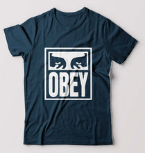 Load image into Gallery viewer, Obey T-Shirt for Men-S(38 Inches)-Petrol Blue-Ektarfa.online
