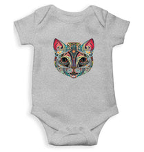 Load image into Gallery viewer, Psychedelic Cat Kids Romper Kids Romper For Baby Boy/Girl-0-5 Months(18 Inches)-Grey-Ektarfa.online
