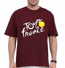 Load image into Gallery viewer, Tour de France Oversized T-Shirt for Men-Maroon-Ektarfa.online
