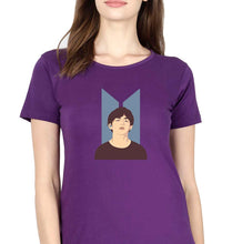 Load image into Gallery viewer, V-BTS(K-Pop) T-Shirt for Women-Purple-Ektarfa.online

