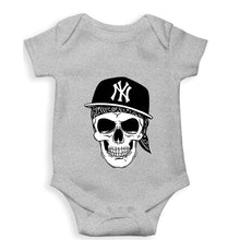 Load image into Gallery viewer, Hip Hop Skull NY Kids Romper For Baby Boy/Girl-0-5 Months(18 Inches)-Grey-Ektarfa.online
