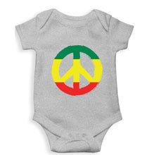 Load image into Gallery viewer, Bob Marley Peace Kids Romper For Baby Boy/Girl-0-5 Months(18 Inches)-Grey-Ektarfa.online
