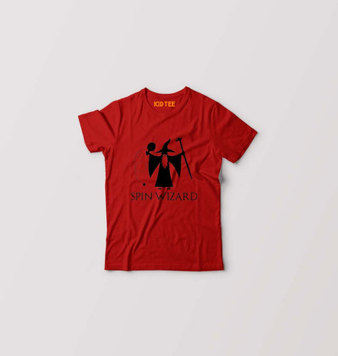 Table Tennis (TT) Wizard Kids T-Shirt for Boy/Girl-0-1 Year(20 Inches)-Red-Ektarfa.online