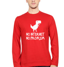 Load image into Gallery viewer, Internet Full Sleeves T-Shirt for Men-Red-Ektarfa.online

