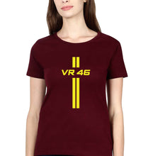 Load image into Gallery viewer, Valentino Rossi(VR 46) T-Shirt for Women-XS(32 Inches)-Maroon-Ektarfa.online
