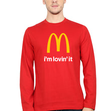 Load image into Gallery viewer, McDonald’s Full Sleeves T-Shirt for Men-S(38 Inches)-Red-Ektarfa.online
