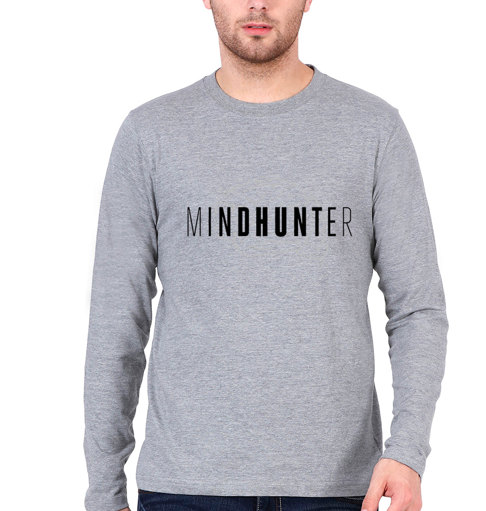 Mindhunter Full Sleeves T-Shirt for Men-Grey Melange-Ektarfa.online