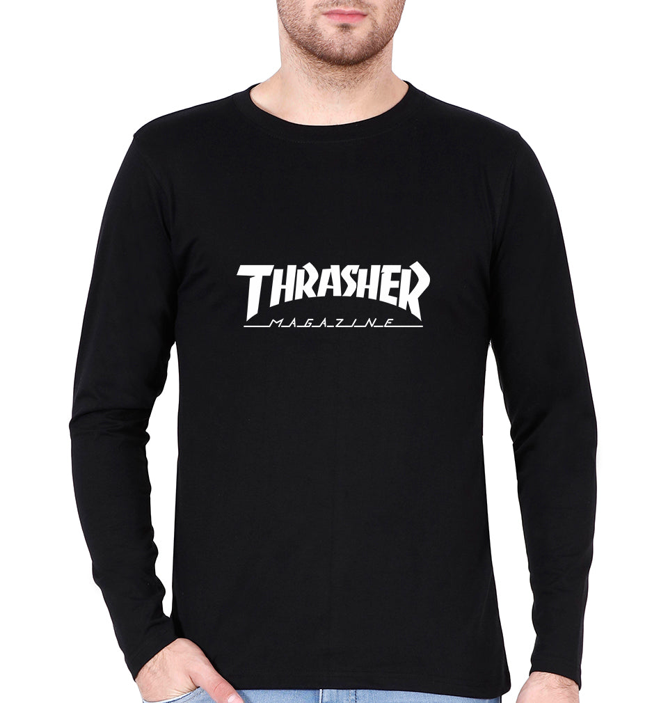 Thrasher Magazine Full Sleeves T-Shirt for Men-Black-Ektarfa.online