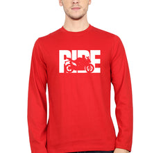 Load image into Gallery viewer, Ride Superbike Full Sleeves T-Shirt for Men-Red-Ektarfa.online
