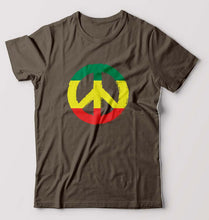 Load image into Gallery viewer, Bob Marley Peace T-Shirt for Men-Olive green-Ektarfa.online
