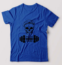 Load image into Gallery viewer, Gym Train Hard T-Shirt for Men-Royal Blue-Ektarfa.online
