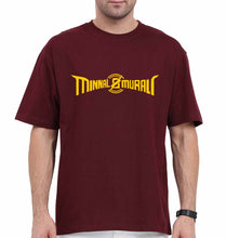 Load image into Gallery viewer, Minnal Murali Oversized T-Shirt for Men-Maroon-Ektarfa.online
