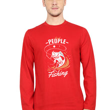 Load image into Gallery viewer, Fishing Full Sleeves T-Shirt for Men-Red-Ektarfa.online
