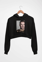 Load image into Gallery viewer, Shane Warne Crop HOODIE FOR WOMEN-Black-Ektarfa.online
