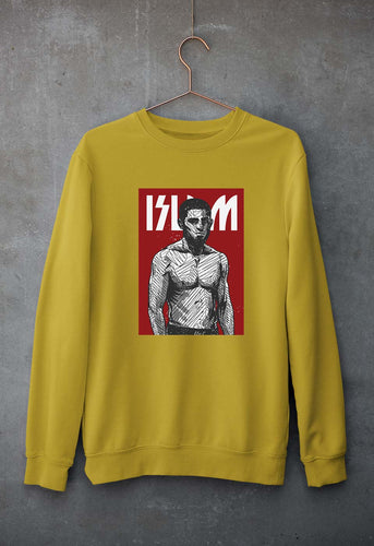 Islam Makhachev Unisex Sweatshirt for Men/Women-Mustard Yellow-Ektarfa.online