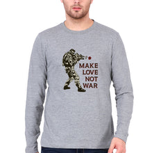 Load image into Gallery viewer, Guns N&#39; Roses Make Love Not War Full Sleeves T-Shirt for Men-Grey Melange-Ektarfa.online
