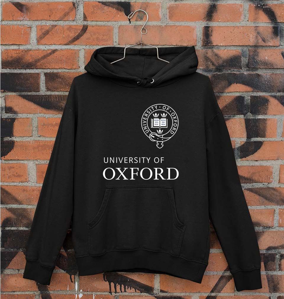 University of Oxford Unisex Hoodie for Men/Women-Black-Ektarfa.online