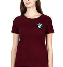 Load image into Gallery viewer, BMW T-Shirt for Women-XS(32 Inches)-Maroon-Ektarfa.online
