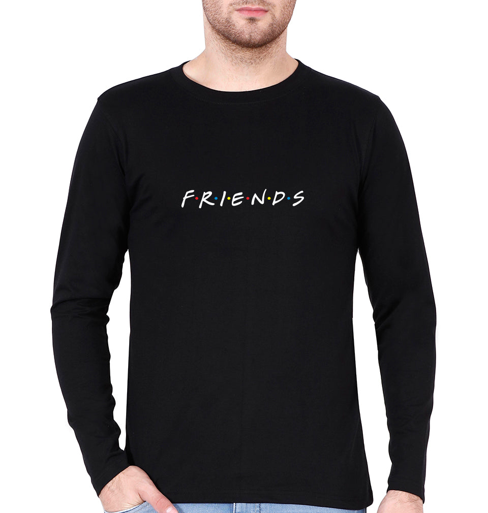 Friends Full Sleeves T-Shirt for Men-Black-Ektarfa.online