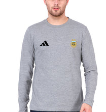 Load image into Gallery viewer, Argentina Football Full Sleeves T-Shirt for Men-Grey Melange-Ektarfa.online
