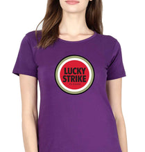 Load image into Gallery viewer, Lucky Strike T-Shirt for Women-XS(32 Inches)-Purple-Ektarfa.online
