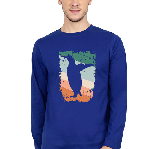 Penguin Full Sleeves T-Shirt for Men-Royal blue-Ektarfa.online