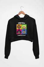 Load image into Gallery viewer, Black Eyed Peas Crop HOODIE FOR WOMEN-Black-Ektarfa.online
