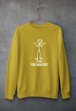 Load image into Gallery viewer, Nachu Funny Unisex Sweatshirt for Men/Women-S(40 Inches)-Mustard Yellow-Ektarfa.online
