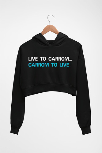 Carrom Crop HOODIE FOR WOMEN-Black-Ektarfa.online
