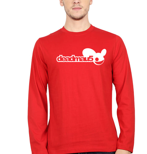 Deadmau5 Full Sleeves T-Shirt for Men-Red-Ektarfa.online