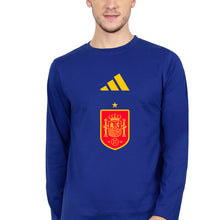 Load image into Gallery viewer, Spain Football Full Sleeves T-Shirt for Men-Royal Blue-Ektarfa.online
