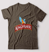 Load image into Gallery viewer, Kingfisher T-Shirt for Men-S(38 Inches)-Olive Green-Ektarfa.online
