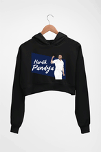 Load image into Gallery viewer, Hardik Pandya Crop HOODIE FOR WOMEN-Black-Ektarfa.online
