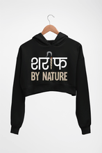 Load image into Gallery viewer, Shareef By Nature Crop HOODIE FOR WOMEN-Black-Ektarfa.online
