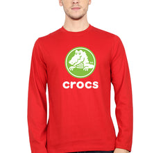 Load image into Gallery viewer, Crocs Full Sleeves T-Shirt for Men-S(38 Inches)-Red-Ektarfa.online
