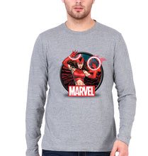 Load image into Gallery viewer, Scarlet Witch Wanda Full Sleeves T-Shirt for Men-Grey Melange-Ektarfa.online
