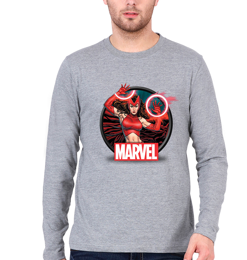 Scarlet Witch Wanda Full Sleeves T-Shirt for Men-Grey Melange-Ektarfa.online