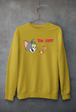 Load image into Gallery viewer, Tom and Jerry Unisex Sweatshirt for Men/Women-S(40 Inches)-Mustard Yellow-Ektarfa.online
