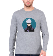 Load image into Gallery viewer, Gojo Satoru Anime Full Sleeves T-Shirt for Men-Grey Melange-Ektarfa.online
