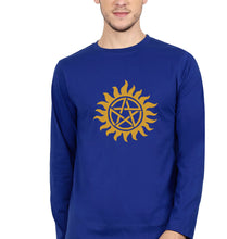 Load image into Gallery viewer, Supernatural Full Sleeves T-Shirt for Men-S(38 Inches)-Royal Blue-Ektarfa.online
