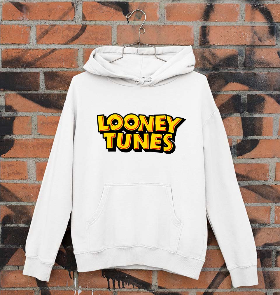 Looney Tunes Unisex Hoodie for Men/Women-S(40 Inches)-White-Ektarfa.online