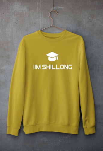 IIM Shillong Unisex Sweatshirt for Men/Women-S(40 Inches)-Mustard Yellow-Ektarfa.online