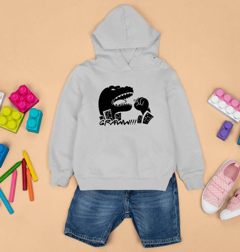Godzilla Kids Hoodie for Boy/Girl-Grey-Ektarfa.online