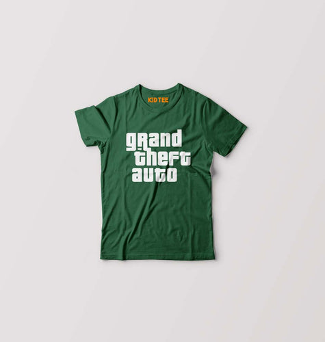 Grand Theft Auto (GTA) Kids T-Shirt for Boy/Girl-Dark Green-Ektarfa.online