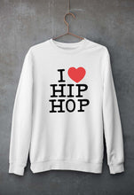 Load image into Gallery viewer, I Love Hip Hop Unisex Sweatshirt for Men/Women-S(40 Inches)-White-Ektarfa.online
